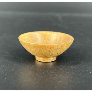 Dollhouse Miniature Artist M Hunt Walnut Wood Bowl New Zealand Signed Handmade